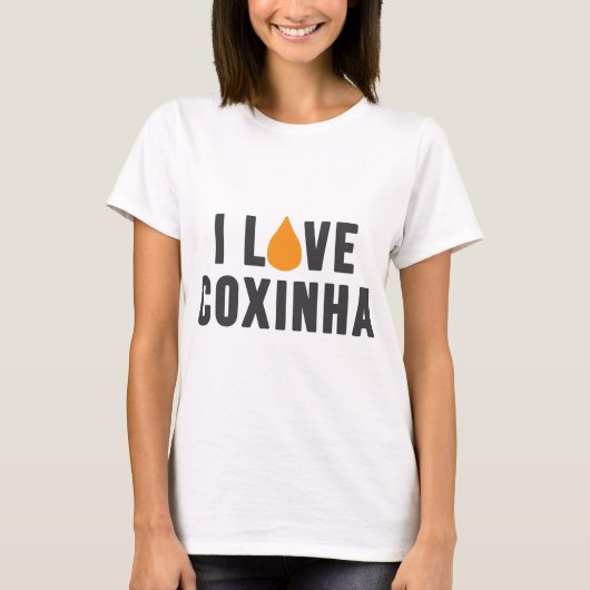 "I Love Coxinha" T-Shirt (Voorkant)