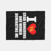 I Love Crab Rangoons And Women Dominating Me  Fleece Deken (Voorkant (Horizontaal))