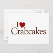 I Love Crabcakes Briefkaart (Voorkant / Achterkant)