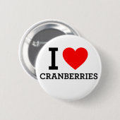 I Love Cranberries Ronde Button 5,7 Cm (Voorkant /achterkant)