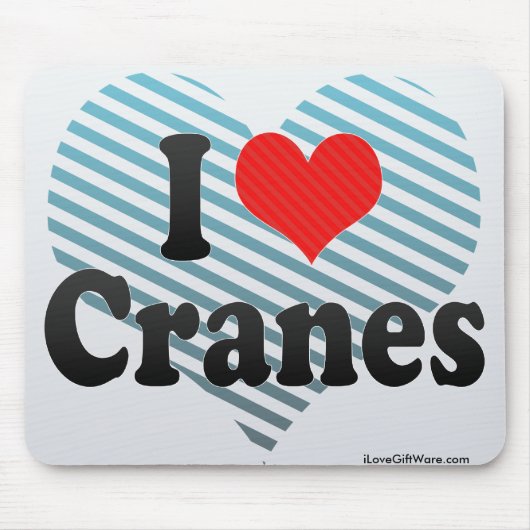 I Love Cranes Muismat (Voorkant)