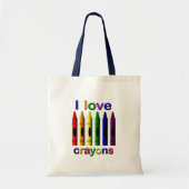 I Love Crayons Canvas tas (Voorkant)