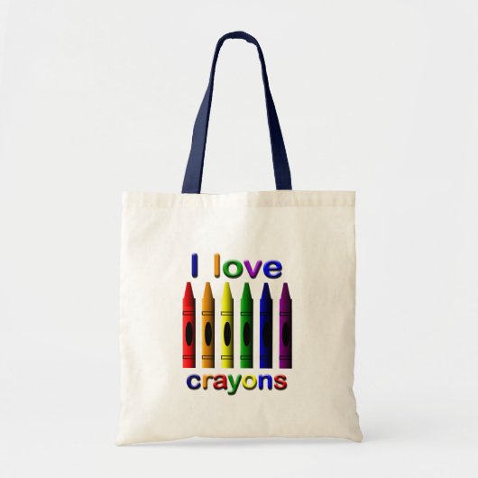I Love Crayons Canvas tas (Voorkant)