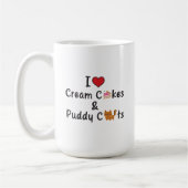 I Love Cream Cakes & Puddy Cats Koffiemok (Links)