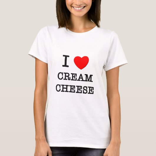 I Love Cream Cheese T-shirt (Voorkant)