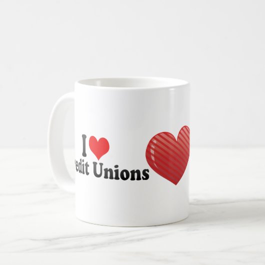 I Love Credit Unions Koffiemok (Voorkant links)