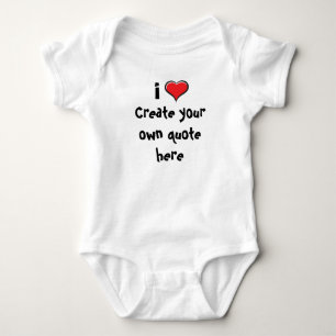 i Love Creëer je eigen quote Romper