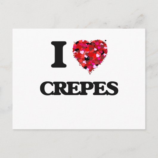 I Love Crepes food design Briefkaart (Voorkant)