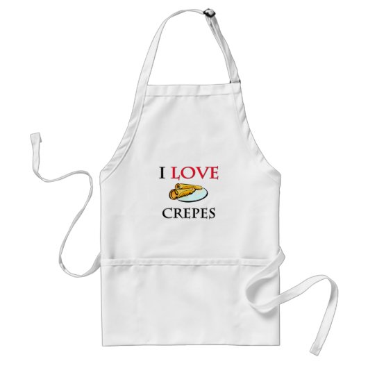 I Love Crepes Standaard Schort (Voorkant)