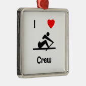 I Love Crew (2) Metalen Ornament (Rechts)