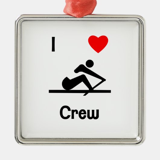I Love Crew (2) Metalen Ornament (Voorkant)