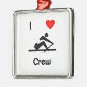 I Love Crew (2) Metalen Ornament (Links)