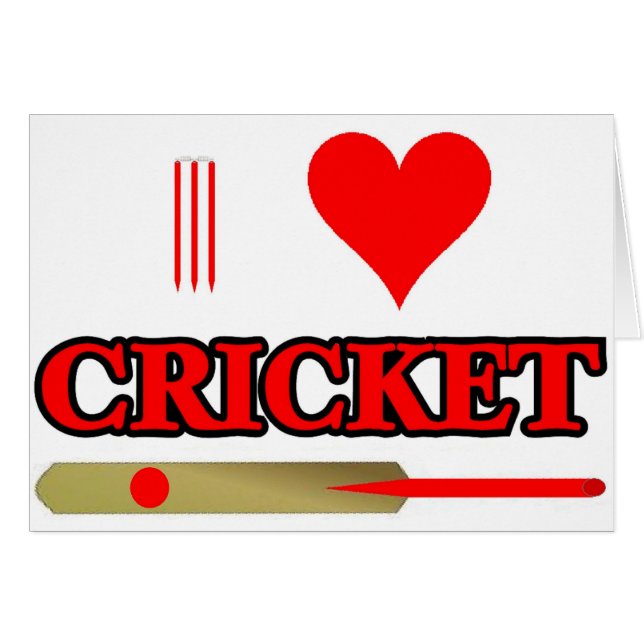 I Love Cricket (Voorkant Horizontaal)