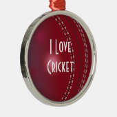 I Love Cricket, custom design, Metalen Ornament (Rechts)