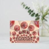 I Love Cricket Customize Product Post Card Briefkaart (Staand voorkant)