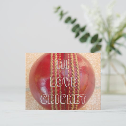 I Love Cricket game Customize Product briefkaart (Staand voorkant)