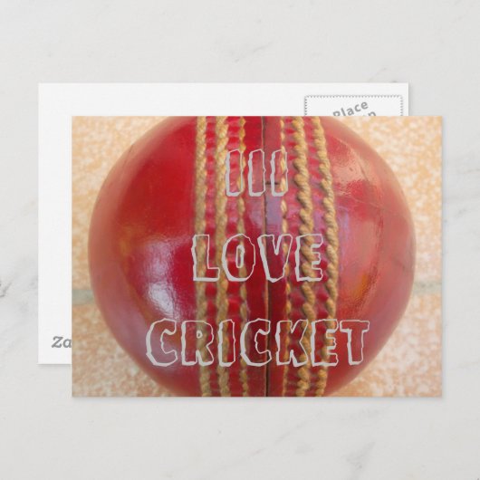 I Love Cricket game Customize Product briefkaart (Voorkant / Achterkant)