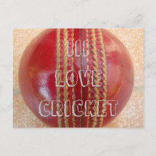 I Love Cricket game Customize Product briefkaart