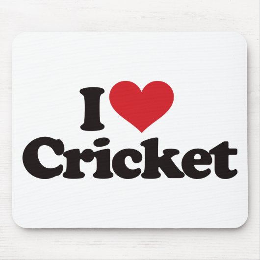 I Love Cricket Muismat (Voorkant)