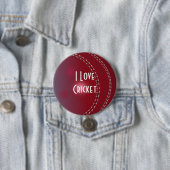 I Love Cricket Ronde Button 7,6 Cm (In situ)