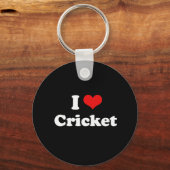I Love Cricket Tshirt Sleutelhanger (Voorkant)