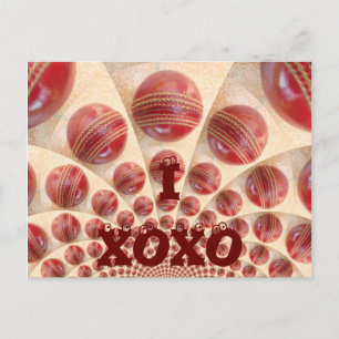 I Love Cricket XOXO Customize Product Briefkaart