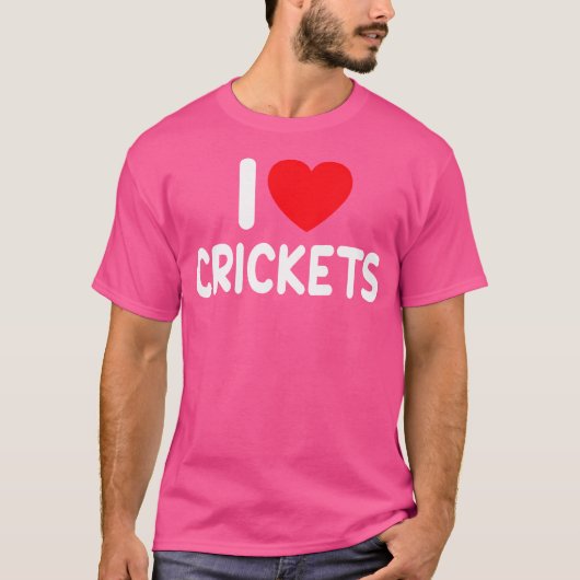 I Love Crickets T-shirt (Voorkant)