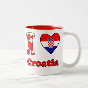 I love Croatia Tweekleurige Koffiemok