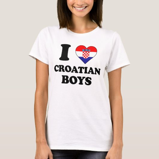 I love Croatian Boys T-shirt (Voorkant)