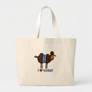 i love crochet grote tote bag
