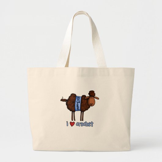 i love crochet grote tote bag (Voorkant)