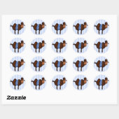 i love crochet ronde sticker (Vel)