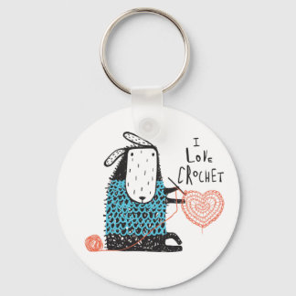I Love Crochet Sleutelhanger