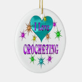 I Love Crocheting Keramisch Ornament (Rechts)