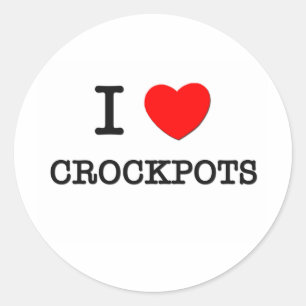 I Love Crockpots Ronde Sticker