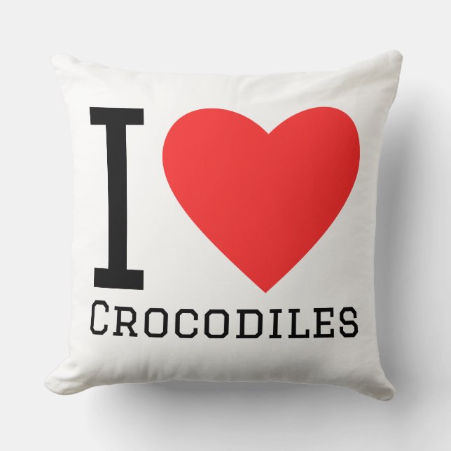 I love crocodiles kussen (Voorkant)