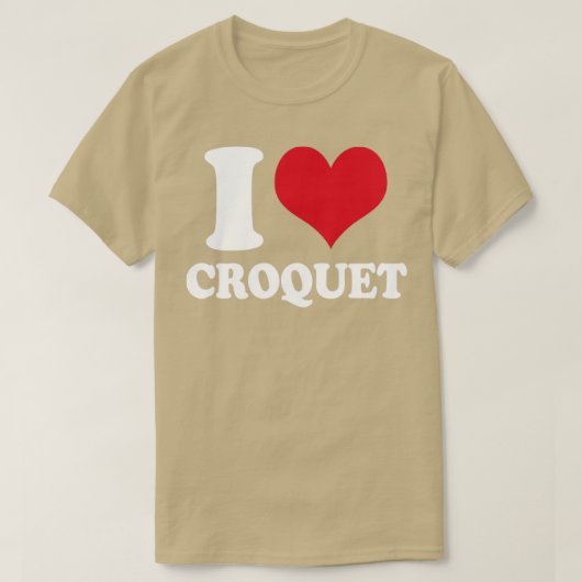 I Love Croquet1 T-shirt (Design voorkant)
