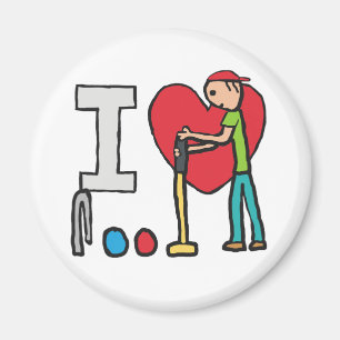 I Love Croquet Magneet