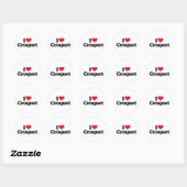 I Love Croquet Ronde Sticker (Vel)