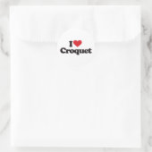 I Love Croquet Ronde Sticker (Tas)