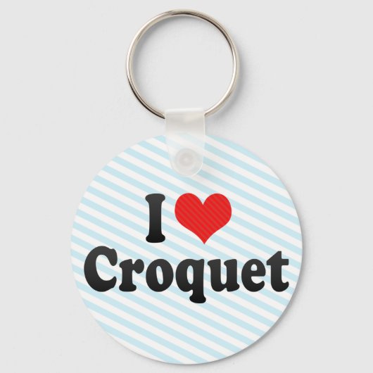 I Love Croquet Sleutelhanger (Voorkant)