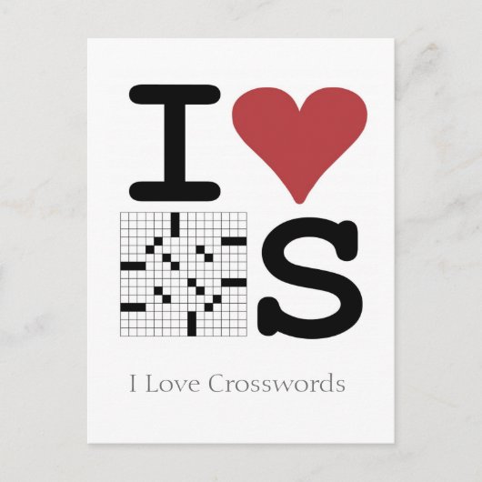 I Love Crosswords Briefkaart (Voorkant)