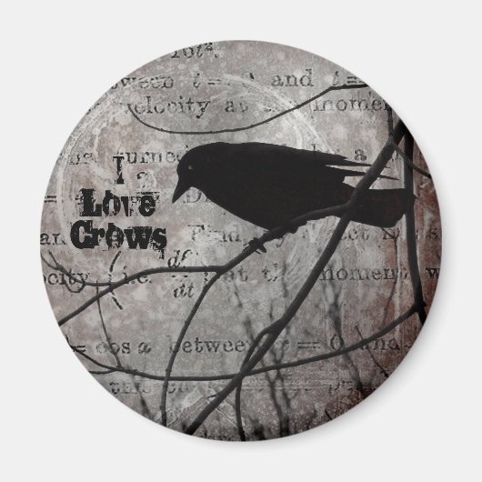 I Love Crows Magneet (Voorkant)