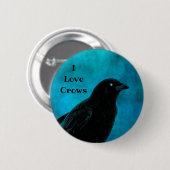 I Love Crows Ronde Button 5,7 Cm (Voorkant /achterkant)