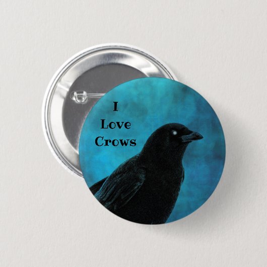 I Love Crows Ronde Button 5,7 Cm (Voorkant /achterkant)