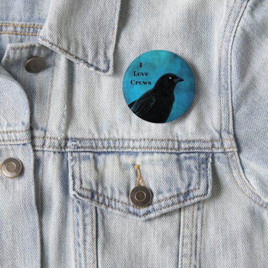 I Love Crows Ronde Button 5,7 Cm (In situ)