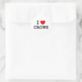 I Love Crows Ronde Sticker (Tas)