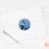 I Love Crows Ronde Sticker (Envelop)