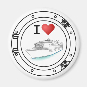 I Love Cruise Ships Magneet