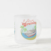 I Love Cruising Frosted Mok (Voorkant rechts)